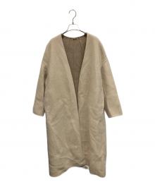 MUSE de Deuxieme Classe（ミューズ ドゥーズィエム クラス）の古着「ベルテッドロングリバーコート」｜ベージュ