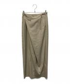 PRANK PROJECTプランクプロジェクト）の古着「ウーステッドローウエストマキシスカート ロングスカート」｜ベージュ