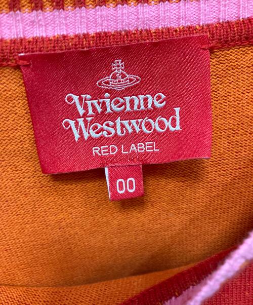 Vivienne Westwood（ヴィヴィアンウエストウッド）Vivienne Westwood (ヴィヴィアンウエストウッド) 厚手ニット レッド×ピンク サイズ:00の古着・服飾アイテム
