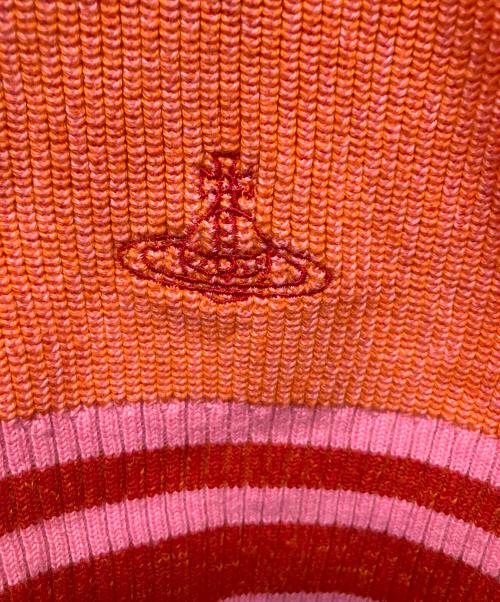 Vivienne Westwood（ヴィヴィアンウエストウッド）Vivienne Westwood (ヴィヴィアンウエストウッド) 厚手ニット レッド×ピンク サイズ:00の古着・服飾アイテム