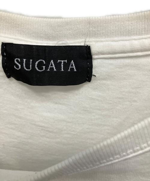SUGATA（スガタ）SUGATA (スガタ) 半袖カットソー ホワイト サイズ:Freeの古着・服飾アイテム