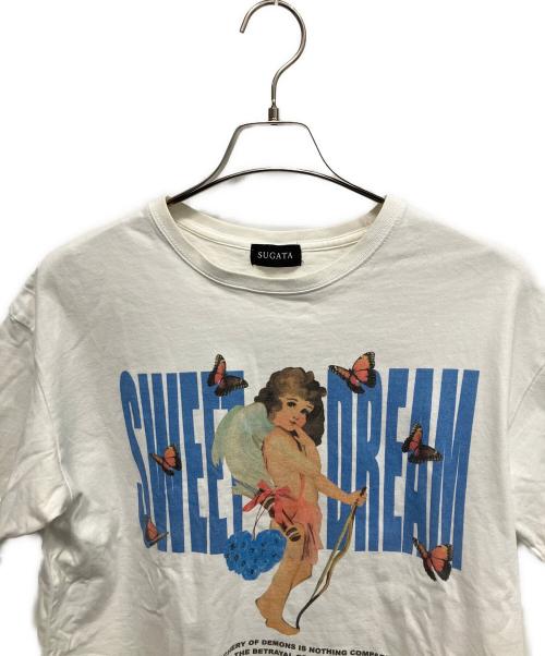 SUGATA（スガタ）SUGATA (スガタ) 半袖カットソー ホワイト サイズ:Freeの古着・服飾アイテム