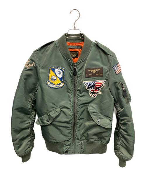 AVIREX（アヴィレックス）AVIREX (アヴィレックス) ブルーエンジェルス L-2B フライトジャケット グリーン サイズ:XLの古着・服飾アイテム