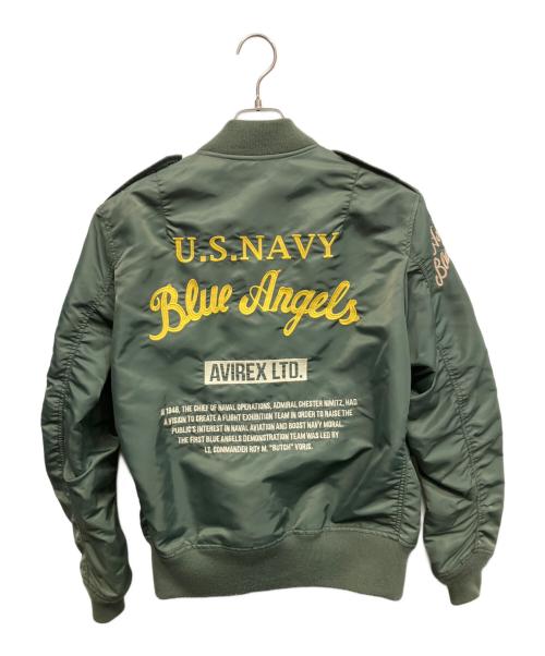 AVIREX（アヴィレックス）AVIREX (アヴィレックス) ブルーエンジェルス L-2B フライトジャケット グリーン サイズ:XLの古着・服飾アイテム