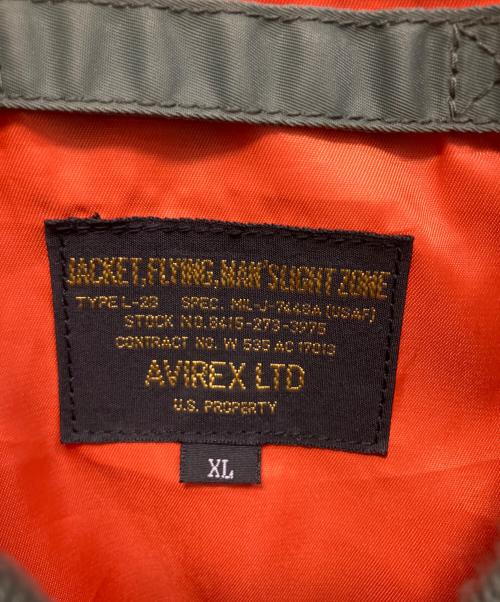 AVIREX（アヴィレックス）AVIREX (アヴィレックス) ブルーエンジェルス L-2B フライトジャケット グリーン サイズ:XLの古着・服飾アイテム