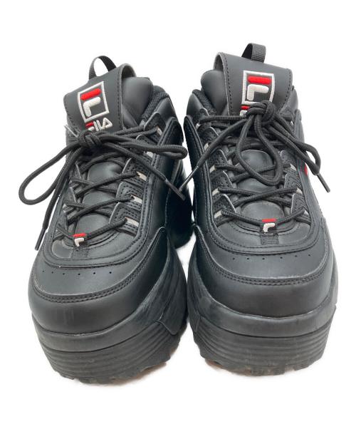FILA（フィラ）FILA (フィラ) ディスラプターII 厚底スニーカー ブラック サイズ:25cmの古着・服飾アイテム