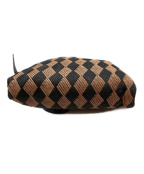 EAR（イア）EAR (イア) ダイヤ織 ショルダーバッグ ブラウン×ブラックの古着・服飾アイテム