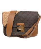 MICHAEL KORSマイケル・コース）の古着「トリコロールシグネチャー ショルダーバッグ」｜ブラウン