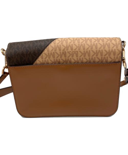 MICHAEL KORS（マイケル・コース）MICHAEL KORS (マイケル・コース) トリコロールシグネチャー ショルダーバッグ ブラウンの古着・服飾アイテム