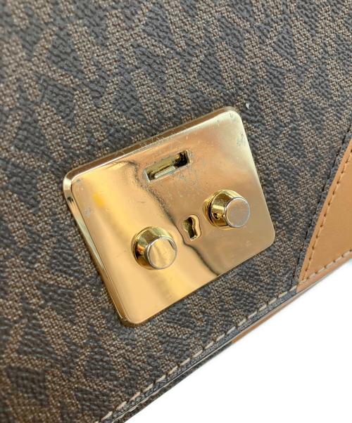 MICHAEL KORS（マイケル・コース）MICHAEL KORS (マイケル・コース) トリコロールシグネチャー ショルダーバッグ ブラウンの古着・服飾アイテム