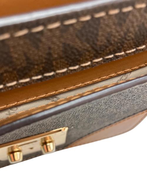 MICHAEL KORS（マイケル・コース）MICHAEL KORS (マイケル・コース) トリコロールシグネチャー ショルダーバッグ ブラウンの古着・服飾アイテム