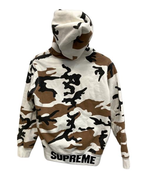 SUPREME（シュプリーム）SUPREME (シュプリーム) Rib Logo Zip Up Sweat Brown Camo 16AW ジップパーカー ホワイト×ブラウン サイズ:Sの古着・服飾アイテム