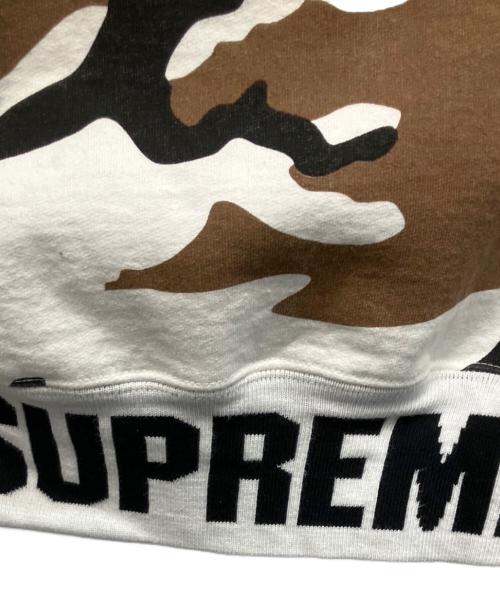 SUPREME（シュプリーム）SUPREME (シュプリーム) Rib Logo Zip Up Sweat Brown Camo 16AW ジップパーカー ホワイト×ブラウン サイズ:Sの古着・服飾アイテム