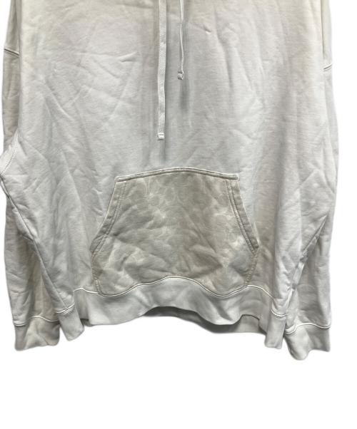 COACH（コーチ）COACH (コーチ) トーナル シグネチャー フーディー プルオーバーパーカー ライトグレー サイズ:XLの古着・服飾アイテム