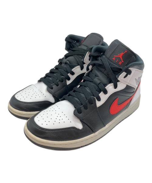 NIKE（ナイキ）NIKE (ナイキ) AIR JORDAN 1 MID ブラック×ホワイト サイズ:27cmの古着・服飾アイテム