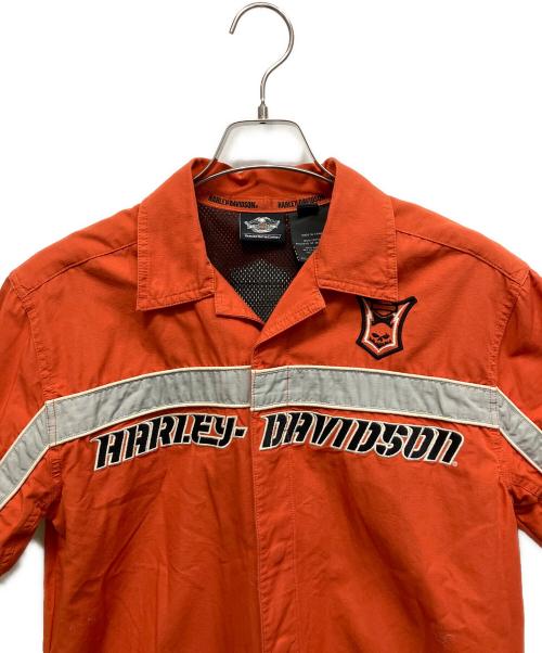 HARLEY-DAVIDSON（ハーレーダビッドソン）HARLEY-DAVIDSON (ハーレーダビッドソン) 古着 半袖シャツ オレンジ サイズ:Sの古着・服飾アイテム
