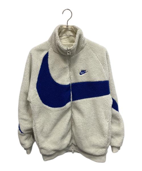 NIKE（ナイキ）NIKE (ナイキ) SWSH FULL ZIP JKT リバーシブルフリースジャケット ホワイト×ブルー サイズ:Mの古着・服飾アイテム