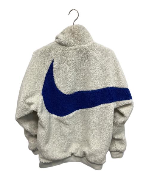 NIKE（ナイキ）NIKE (ナイキ) SWSH FULL ZIP JKT リバーシブルフリースジャケット ホワイト×ブルー サイズ:Mの古着・服飾アイテム
