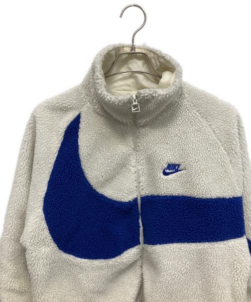 NIKE（ナイキ）NIKE (ナイキ) SWSH FULL ZIP JKT リバーシブルフリースジャケット ホワイト×ブルー サイズ:Mの古着・服飾アイテム