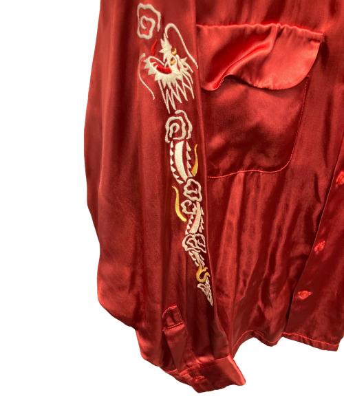 Hysteric Glamour（ヒステリックグラマー）Hysteric Glamour (ヒステリックグラマー) BLACK PANTHER刺繍 スーベニアシャツ 長袖シャツ レッド サイズ:Lの古着・服飾アイテム