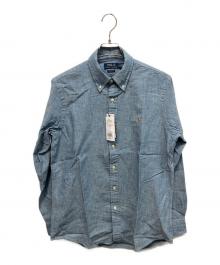POLO RALPH LAUREN（ポロ・ラルフローレン）の古着「クラシックフィット シャンブレー シャツ 長袖シャツ」｜ブルー