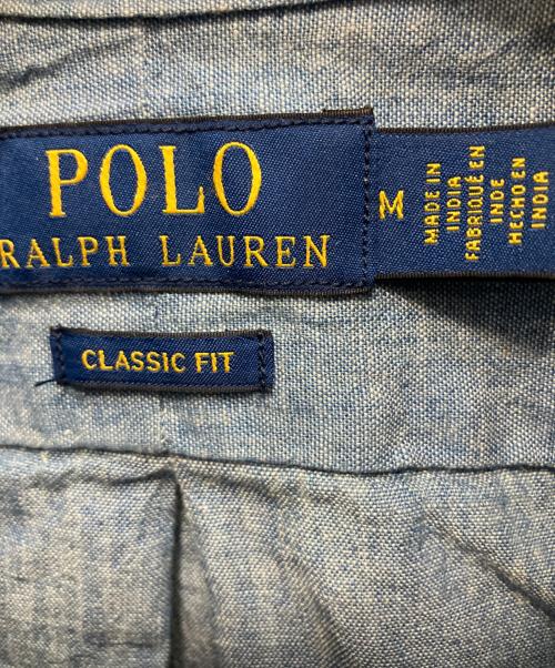 POLO RALPH LAUREN（ポロ・ラルフローレン）POLO RALPH LAUREN (ポロ・ラルフローレン) クラシックフィット シャンブレー シャツ 長袖シャツ ブルー サイズ:Mの古着・服飾アイテム