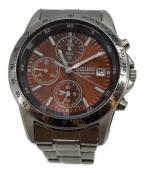 SEIKOセイコー）の古着「クォーツ SSブレスレット クロノグラフ」｜ブラウン