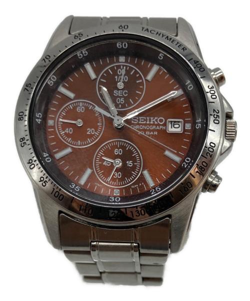 SEIKO（セイコー）SEIKO (セイコー) クォーツ SSブレスレット クロノグラフ ブラウンの古着・服飾アイテム