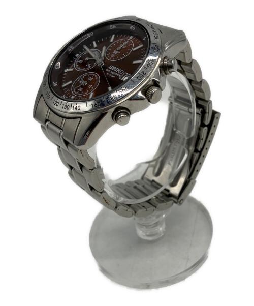 SEIKO（セイコー）SEIKO (セイコー) クォーツ SSブレスレット クロノグラフ ブラウンの古着・服飾アイテム