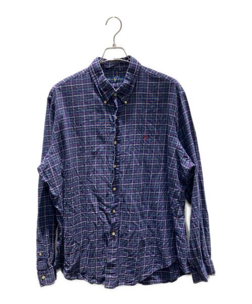 POLO RALPH LAUREN（ポロ・ラルフローレン）POLO RALPH LAUREN (ポロ・ラルフローレン) 古着 ロングスリーブシャツ ネイビー サイズ:XXLの古着・服飾アイテム
