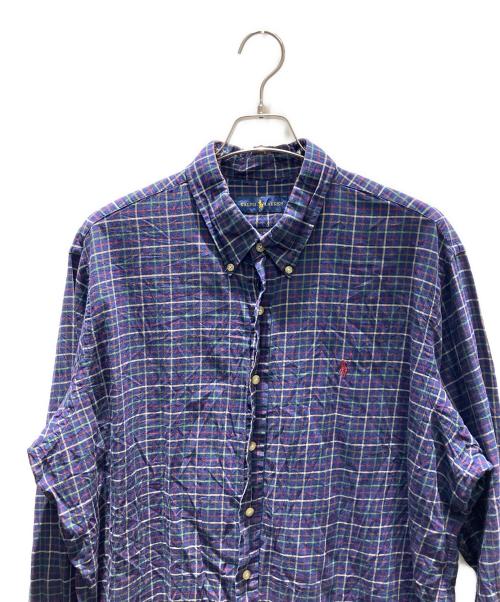 POLO RALPH LAUREN（ポロ・ラルフローレン）POLO RALPH LAUREN (ポロ・ラルフローレン) 古着 ロングスリーブシャツ ネイビー サイズ:XXLの古着・服飾アイテム