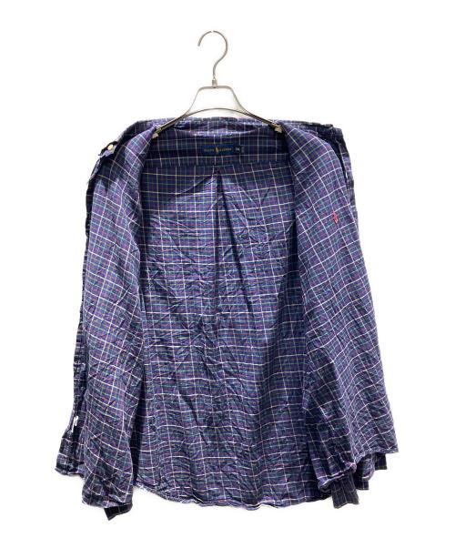 POLO RALPH LAUREN（ポロ・ラルフローレン）POLO RALPH LAUREN (ポロ・ラルフローレン) 古着 ロングスリーブシャツ ネイビー サイズ:XXLの古着・服飾アイテム