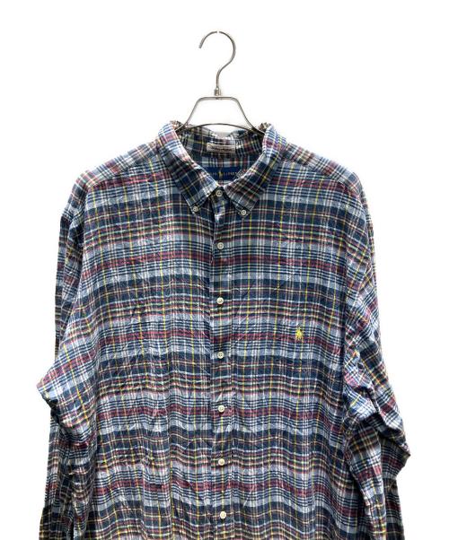 POLO RALPH LAUREN（ポロ・ラルフローレン）POLO RALPH LAUREN (ポロ・ラルフローレン) 古着 ロングスリーブシャツ ブルー サイズ:XXLの古着・服飾アイテム