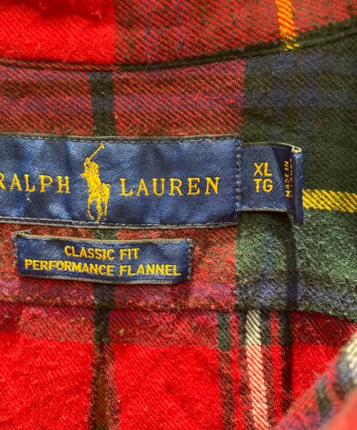 POLO RALPH LAUREN（ポロ・ラルフローレン）POLO RALPH LAUREN (ポロ・ラルフローレン) 古着 ロングスリーブシャツ レッド サイズ:XLの古着・服飾アイテム