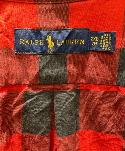 POLO RALPH LAUREN（ポロ・ラルフローレン）POLO RALPH LAUREN (ポロ・ラルフローレン) ロングスリーブシャツ レッド サイズ:2XBの古着・服飾アイテム