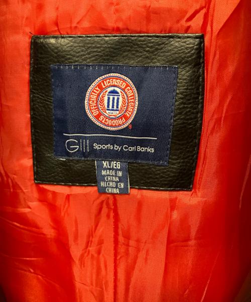 G-3 Sports by Carl Banks（カールバンクス）G-3 Sports by Carl Banks (カールバンクス) 古着 レザースタジャン レッド サイズ:XLの古着・服飾アイテム