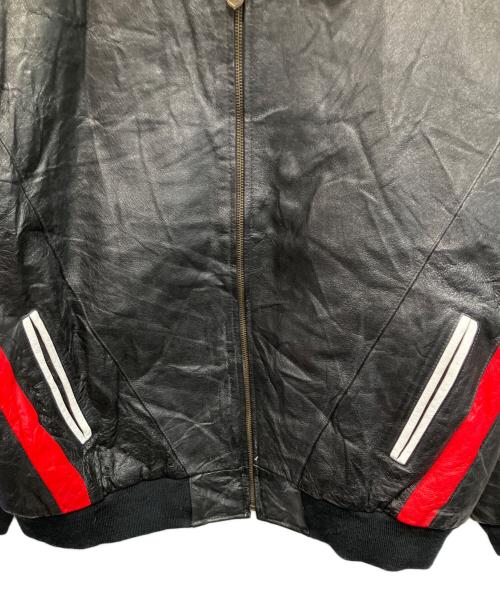 MICHAEL HOBAN（マイケルホーバン）MICHAEL HOBAN (マイケルホーバン) レザージャケット ブラック×ホワイト サイズ:XXLの古着・服飾アイテム