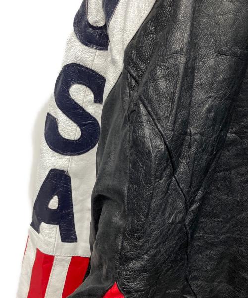 MICHAEL HOBAN（マイケルホーバン）MICHAEL HOBAN (マイケルホーバン) レザージャケット ブラック×ホワイト サイズ:XXLの古着・服飾アイテム
