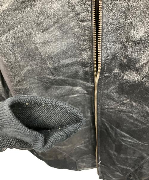 MICHAEL HOBAN（マイケルホーバン）MICHAEL HOBAN (マイケルホーバン) レザージャケット ブラック×ホワイト サイズ:XXLの古着・服飾アイテム