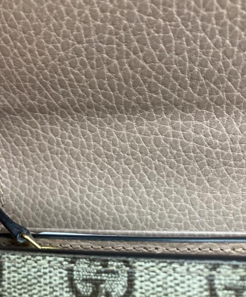 GUCCI（グッチ）GUCCI (グッチ) GGマーモント 2つ折り財布 ベージュの古着・服飾アイテム