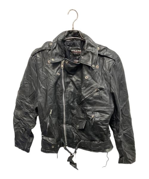 wilsons leather（ウィルソンズレザー）wilsons leather (ウィルソンズレザー) ダブルライダース レザージャケット ブラック サイズ:Lの古着・服飾アイテム