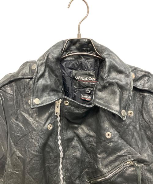wilsons leather（ウィルソンズレザー）wilsons leather (ウィルソンズレザー) ダブルライダース レザージャケット ブラック サイズ:Lの古着・服飾アイテム