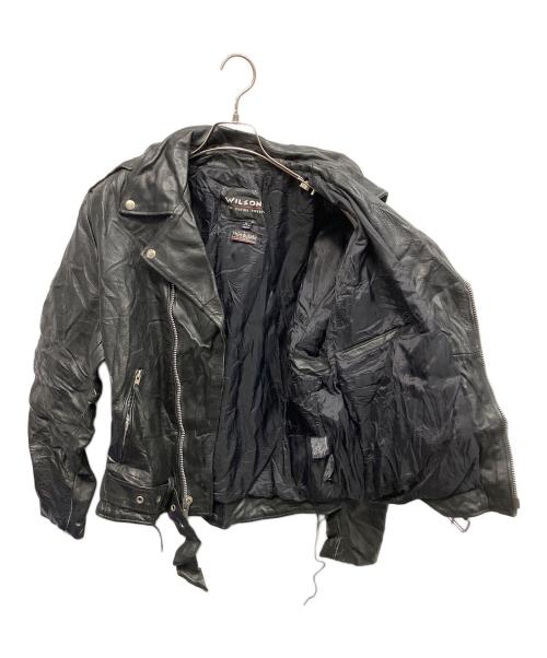 wilsons leather（ウィルソンズレザー）wilsons leather (ウィルソンズレザー) ダブルライダース レザージャケット ブラック サイズ:Lの古着・服飾アイテム