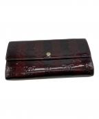 LOUIS VUITTONルイ ヴィトン）の古着「ヴェルニ レイユール ポルトフォイユ・サラ アマラント 長財布」｜ボルドー