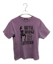 Hysteric Glamour（ヒステリックグラマー）の古着「BRUTAL BONDAGE 半袖カットソー」｜パープル
