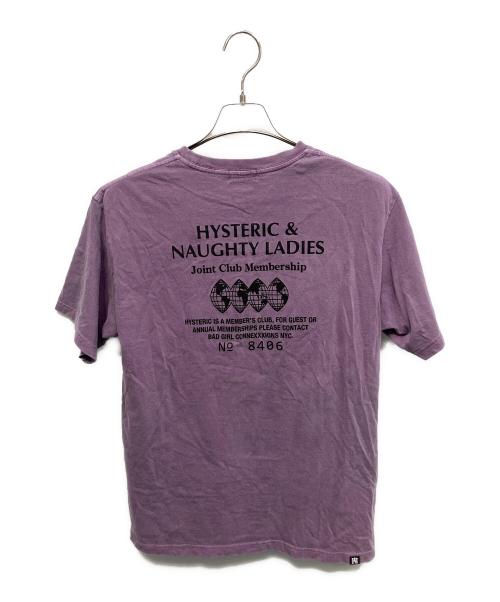 Hysteric Glamour（ヒステリックグラマー）Hysteric Glamour (ヒステリックグラマー) BRUTAL BONDAGE 半袖カットソー パープル サイズ:Mの古着・服飾アイテム