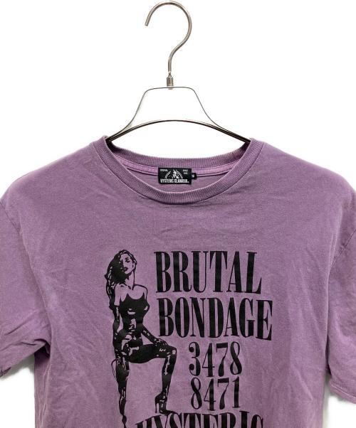 Hysteric Glamour（ヒステリックグラマー）Hysteric Glamour (ヒステリックグラマー) BRUTAL BONDAGE 半袖カットソー パープル サイズ:Mの古着・服飾アイテム