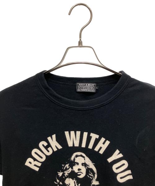 Hysteric Glamour（ヒステリックグラマー）Hysteric Glamour (ヒステリックグラマー) ROCK W YOU 半袖カットソー ブラック サイズ:Lの古着・服飾アイテム