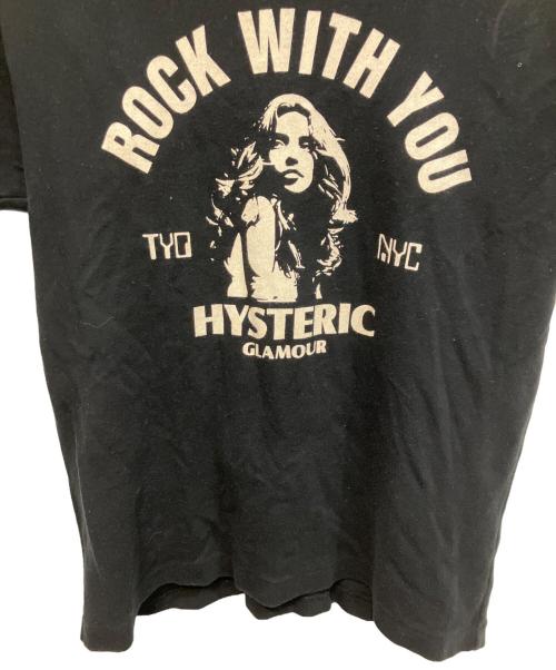Hysteric Glamour（ヒステリックグラマー）Hysteric Glamour (ヒステリックグラマー) ROCK W YOU 半袖カットソー ブラック サイズ:Lの古着・服飾アイテム