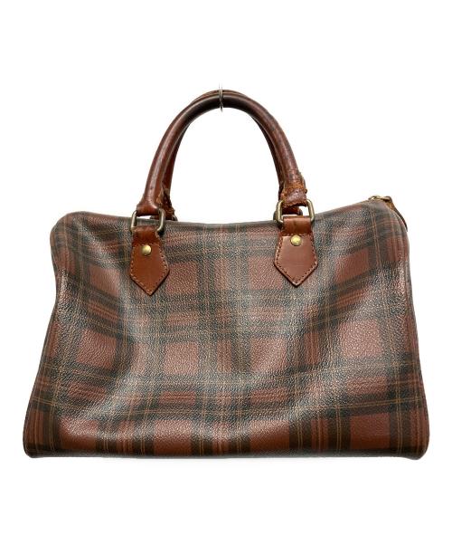 POLO RALPH LAUREN（ポロ・ラルフローレン）POLO RALPH LAUREN (ポロ・ラルフローレン) チェック ヴィンテージ ミニボストンバッグ ブラウンの古着・服飾アイテム